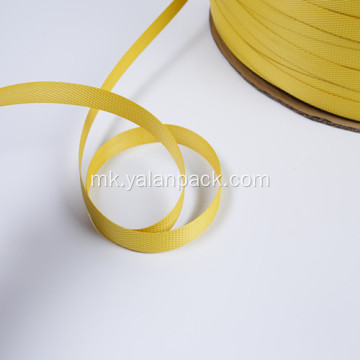 Топла продажна лента за пакување со пластична жолта боја